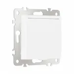 Розетка с заземлением, шторками и защитной крышкой, 16A 250V 206.41-1.white