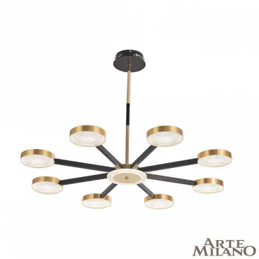 Люстра на штанге Arte Milano Ferrara-72079 272079/8 BK/GD Люстра на штанге Arte Milano Ferrara-72079 272079/8 BK/GD