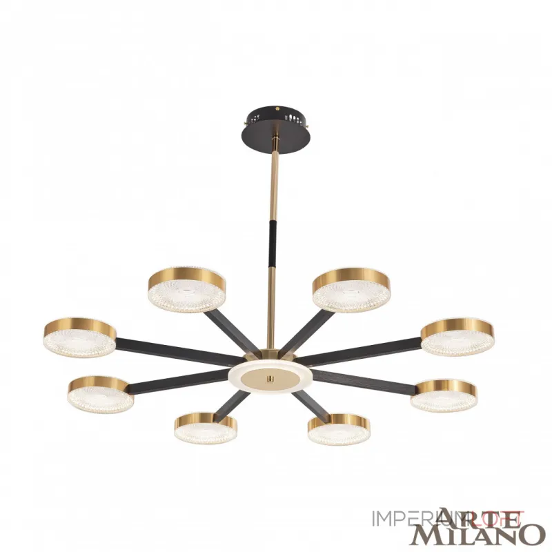 Люстра на штанге Arte Milano Ferrara-72079 272079/8 BK/GD Люстра на штанге Arte Milano Ferrara-72079 272079/8 BK/GD