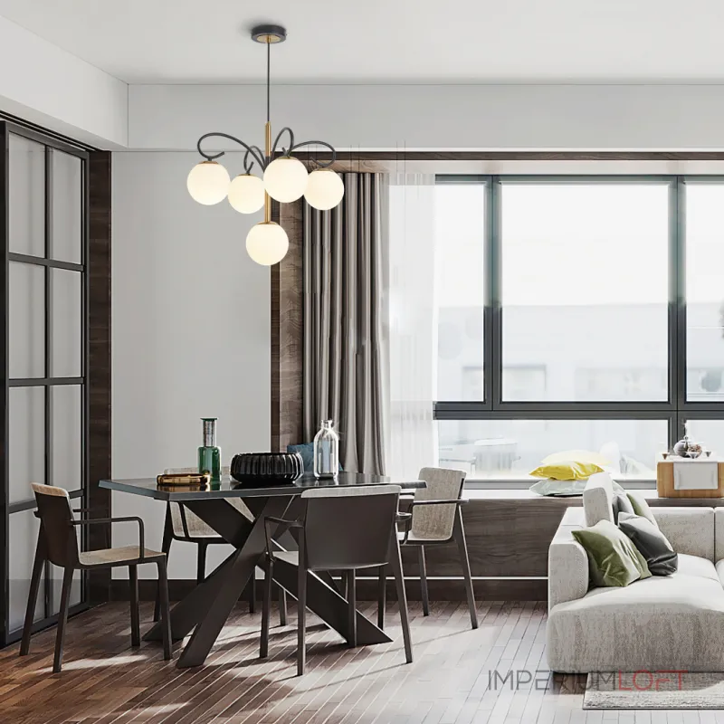 Люстра на штанге Arte Milano Neapolis-73808 273808/4+1 BK/GD