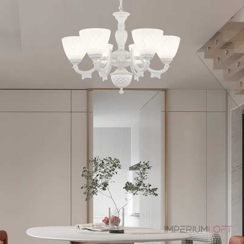 Подвесная люстра Arte Milano AM343837 343837/6 WT+SL Подвесная люстра Arte Milano AM343837 343837/6 WT+SL