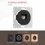 Розетка интернет, RJ45 202.45-1.black
