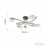 Потолочная люстра Arte Milano Ferrara-72069 279169/4+4 BK/GD