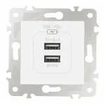 Розетка USB 2.1А+1А 203.46-1.white от ImperiumLoft