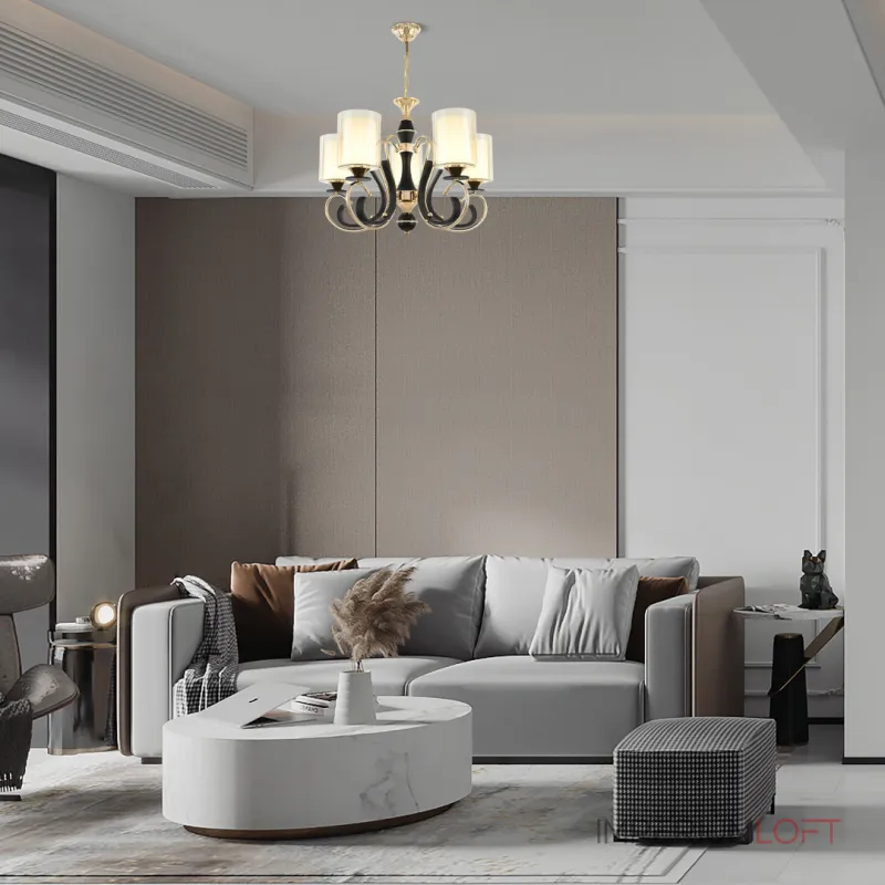 Подвесная люстра Arte Milano Florentia-2237 302237/5 Bk/Gd Подвесная люстра Arte Milano Florentia-2237 302237/5 Bk/Gd