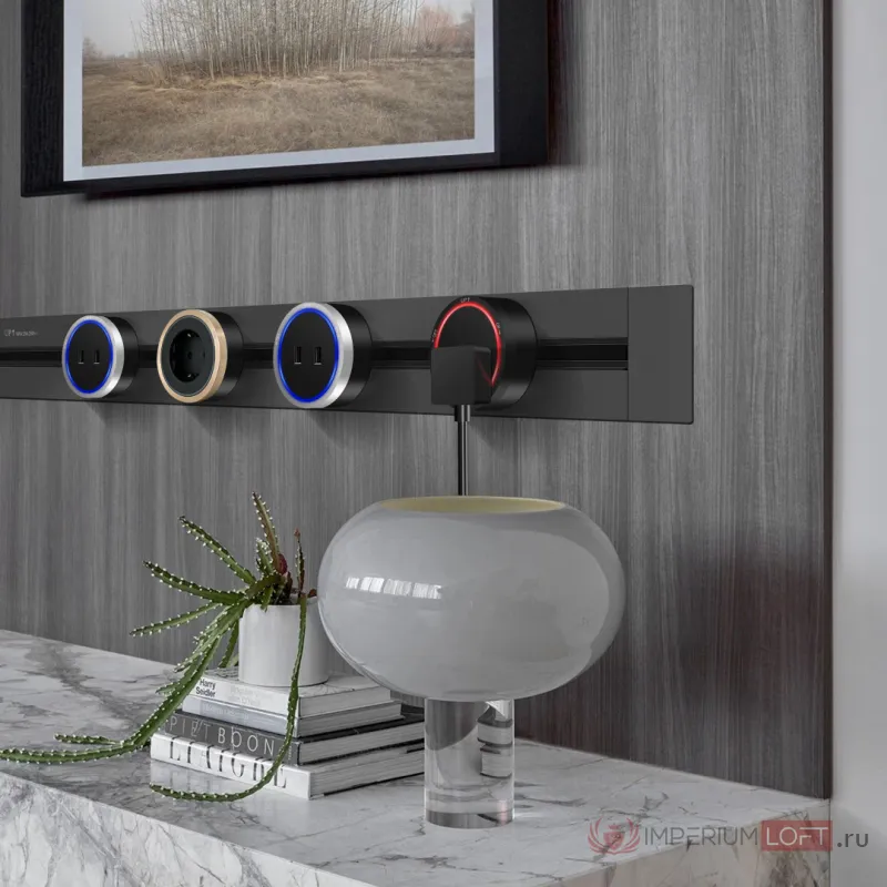 Встраиваемый шинопровод с выключателем, 25A 250V 385201TBB/100 Grey от ImperiumLoft