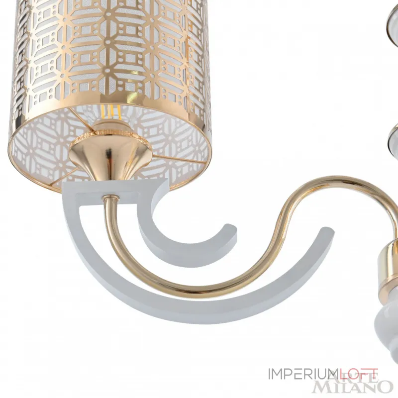 Подвесная люстра Arte Milano Florentia-8857 308857/3 Wh/Gd Подвесная люстра Arte Milano Florentia-8857 308857/3 Wh/Gd