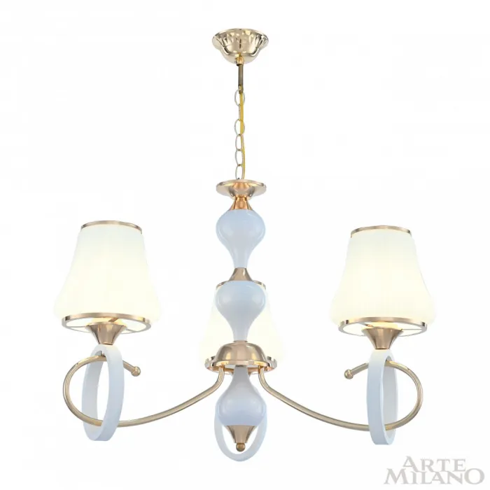 Люстра подвесная Arte Milano Florentia-2387 302387/3 Wh/Gd от ImperiumLoft