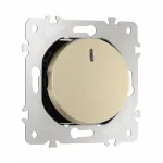 Переключатель одноклавишный перекрёстный с подсветкой, 10AX 250V 202.35-1.shampan от ImperiumLoft