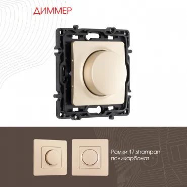 Диммер, 500W 217.48-1.shampan