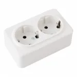 Розетка двойная с заземлением, 16A 250V 310.40-2.white