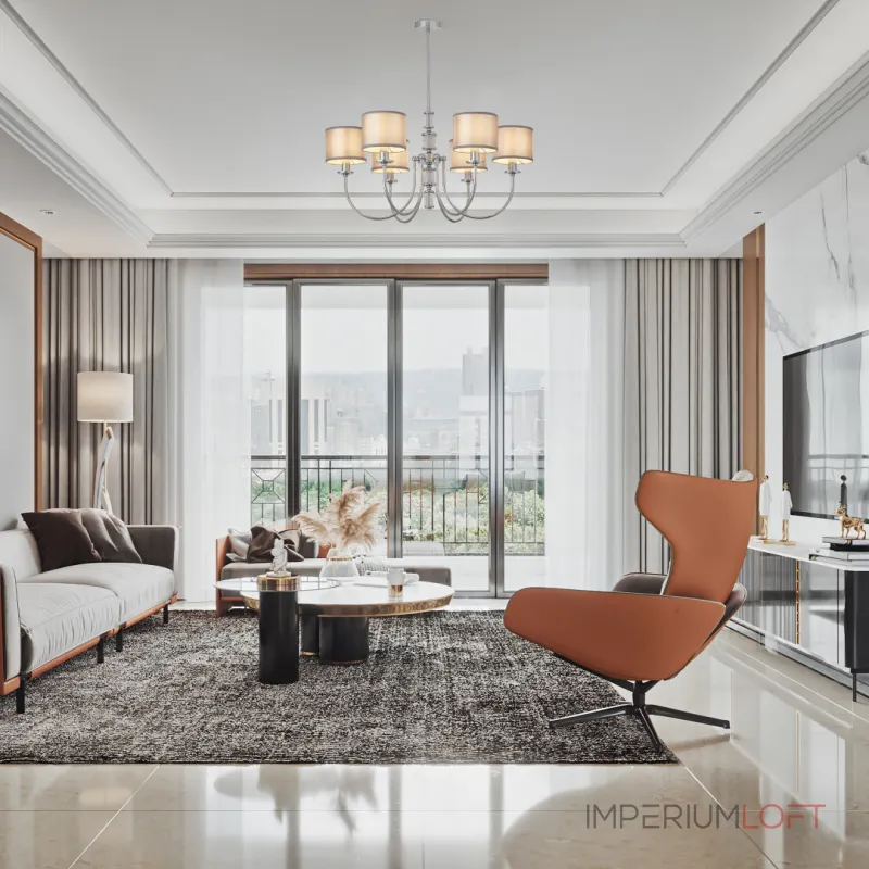 Люстра на штанге Arte Milano AM348401 348401/6 CR Люстра на штанге Arte Milano AM348401 348401/6 CR