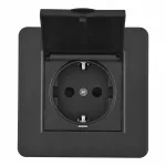 Комплект розетки с заземлением и шторками Arte Milano SET16-1-41-1 black от ImperiumLoft Комплект розетки с заземлением и шторками Arte Milano SET16-1-41-1 black от ImperiumLoft