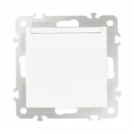Розетка с заземлением, шторками и защитной крышкой, 16A 250V 206.41-1.white