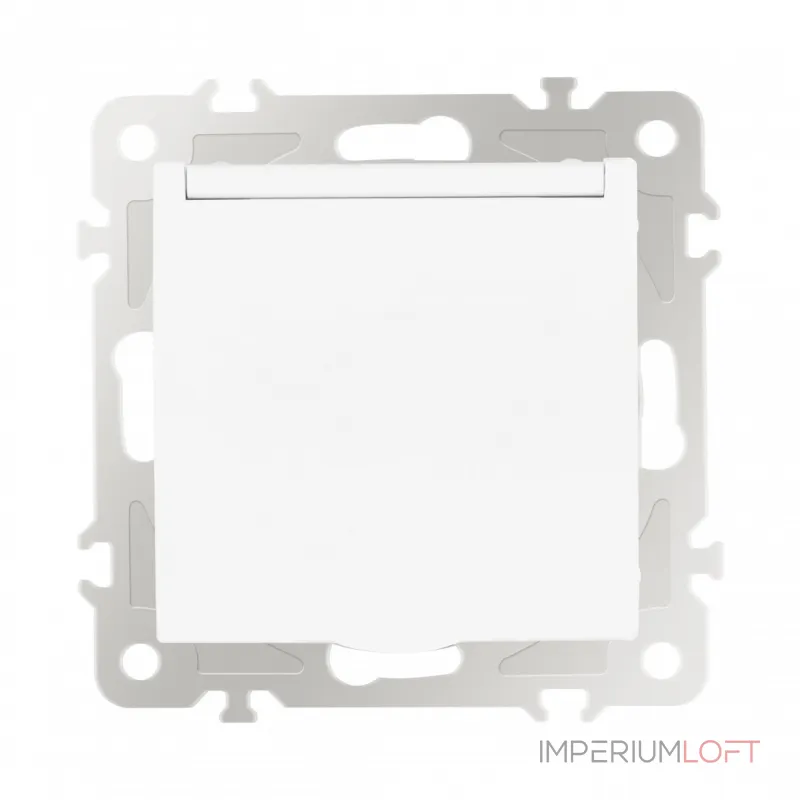 Розетка с заземлением, шторками и защитной крышкой, 16A 250V 206.41-1.white