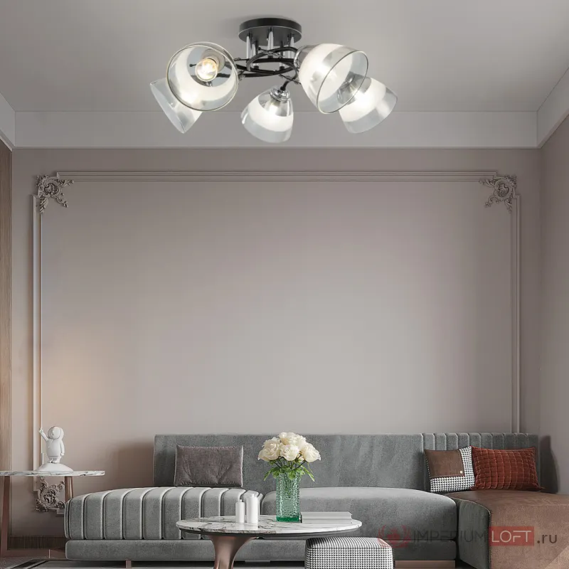 Люстра Arte Milano AMALFI-327685 327685/5A BK+CR от ImperiumLoft