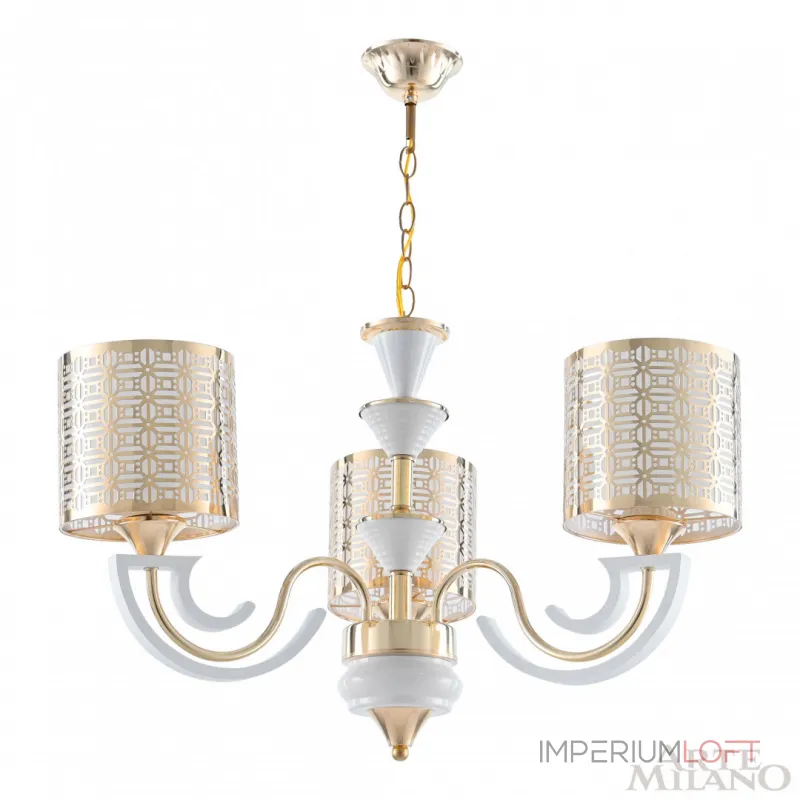 Подвесная люстра Arte Milano Florentia-8857 308857/3 Wh/Gd Подвесная люстра Arte Milano Florentia-8857 308857/3 Wh/Gd