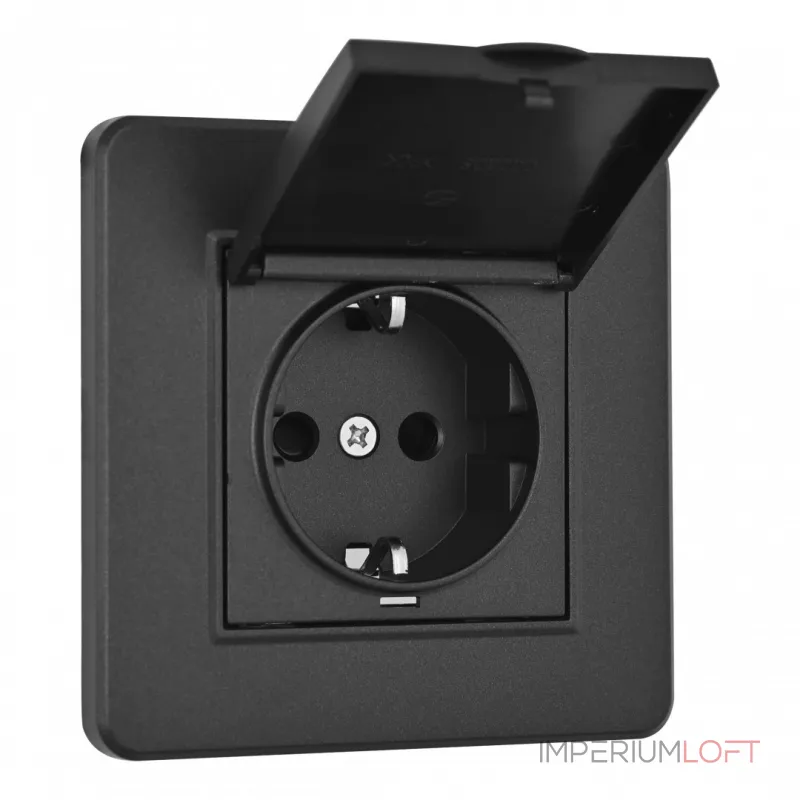 Комплект розетки с заземлением и шторками Arte Milano SET16-1-41-1 black от ImperiumLoft Комплект розетки с заземлением и шторками Arte Milano SET16-1-41-1 black от ImperiumLoft