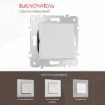 Выключатель одноклавишный, 10AX 250V 203.30-1.silver от ImperiumLoft