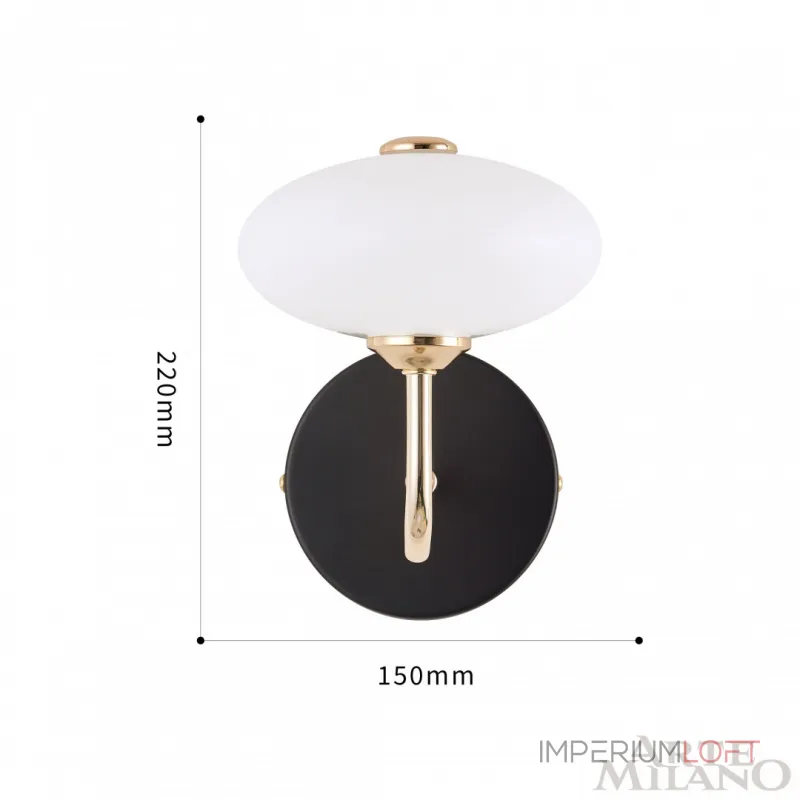 Бра светодиодный Arte Milano Neapolis-73908 273908/1B BK/GD