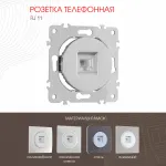 Розетка телефонная, RJ11 202.51-1.silver от ImperiumLoft