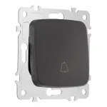 Кнопка дверного звонка, 10A 250V 205.36-1.black от ImperiumLoft