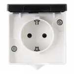 Розетка с заземлением и шторками, 16A 250V 309.40-1.grey от ImperiumLoft