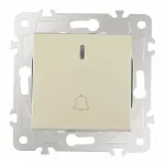 Кнопка дверного звонка с подсветкой, 10A 250V 203.37-1.shampan от ImperiumLoft