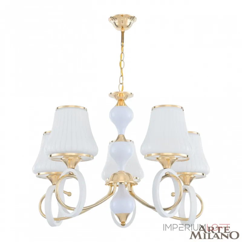 Подвесная люстра Arte Milano Florentia-2387 302387/5 Wh/Gd
