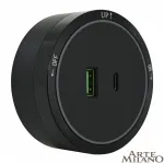 Трековая розетка, 2.1A 18W 250V 380066TS LED/USB-Type-C Black от ImperiumLoft