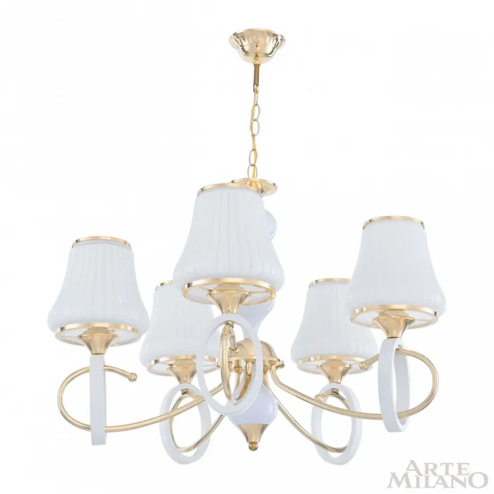 Люстра подвесная Arte Milano Florentia-2387 302387/5 Wh/Gd от ImperiumLoft