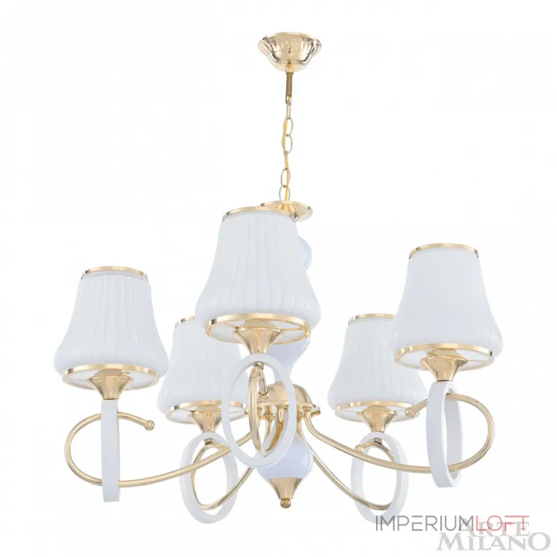 Подвесная люстра Arte Milano Florentia-2387 302387/5 Wh/Gd