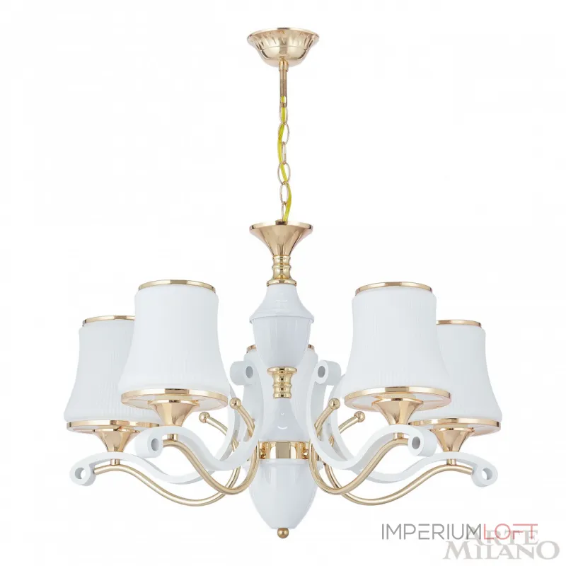 Подвесная люстра Arte Milano Florentia-3987 303987/5 Wh/Gd Подвесная люстра Arte Milano Florentia-3987 303987/5 Wh/Gd