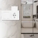 Розетка двойная (двухпостовая) с заземлением Arte Milano SET06-2-41-1x2 white
