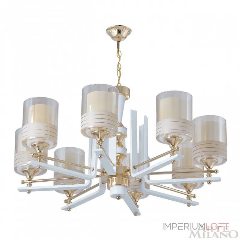 Подвесная люстра Arte Milano Florentia-6087 306087/8 Wh/Gd Подвесная люстра Arte Milano Florentia-6087 306087/8 Wh/Gd