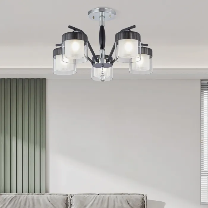 Люстра потолочная Arte Milano Napoli-2646 332646/5 CR+BK от ImperiumLoft