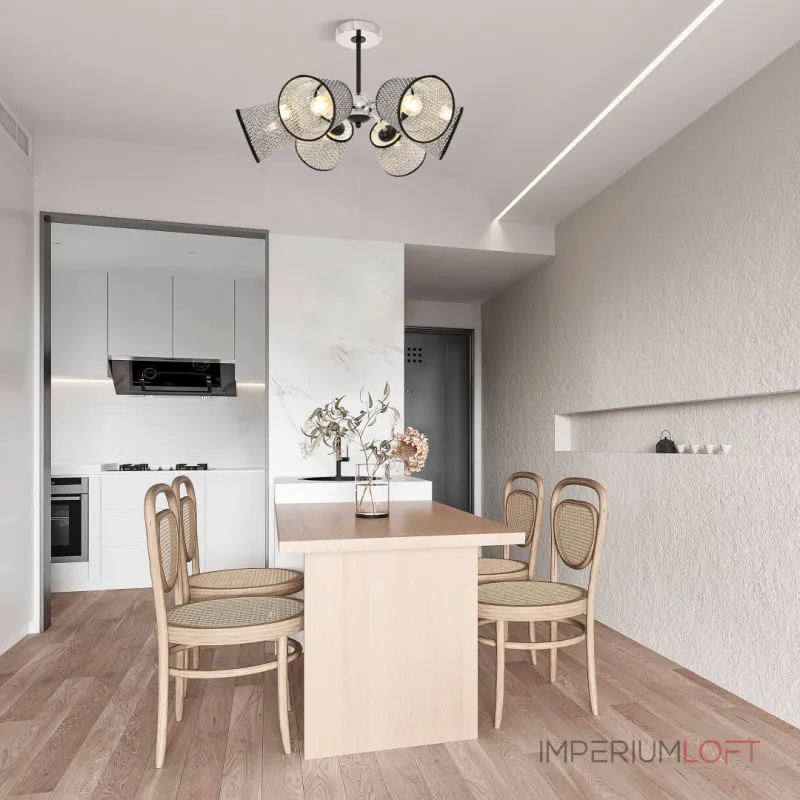 Потолочная люстра Arte Milano Napoli-320007 320007/3+3 CR.BK Потолочная люстра Arte Milano Napoli-320007 320007/3+3 CR.BK