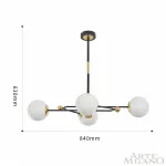 Люстра на штанге Arte Milano Neapolis-72708 272708/4 BK/GD
