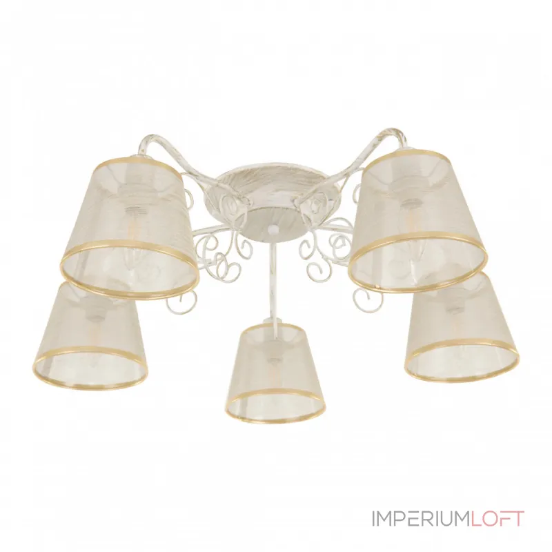 Потолочная люстра Arte Milano AM341120 341120/5 WT+G Потолочная люстра Arte Milano AM341120 341120/5 WT+G