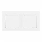 Розетка двойная (двухпостовая) с заземлением Arte Milano SET06-2-41-1x2 white