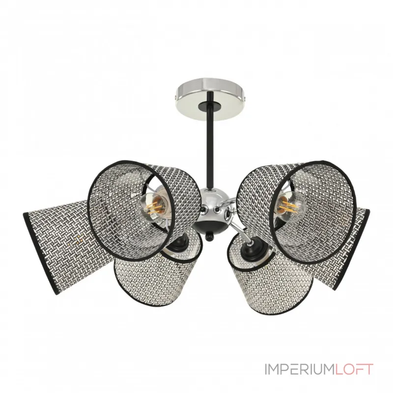 Потолочная люстра Arte Milano Napoli-320007 320007/3+3 CR.BK Потолочная люстра Arte Milano Napoli-320007 320007/3+3 CR.BK