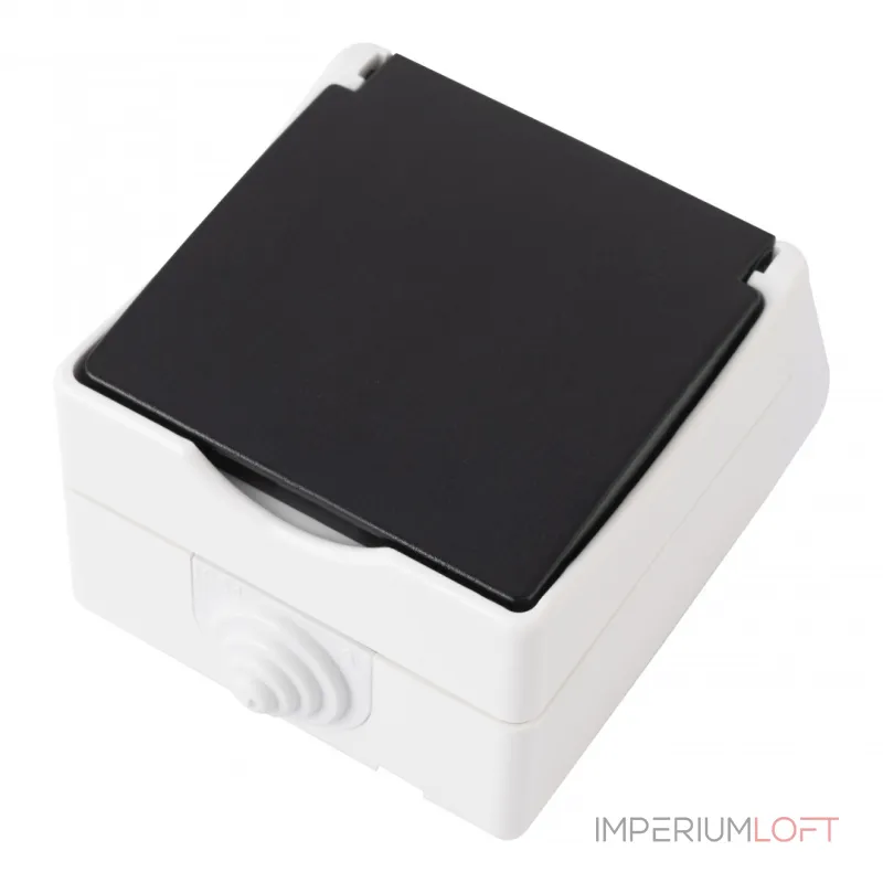 Розетка с заземлением и шторками, 16A 250V 309.40-1.grey от ImperiumLoft