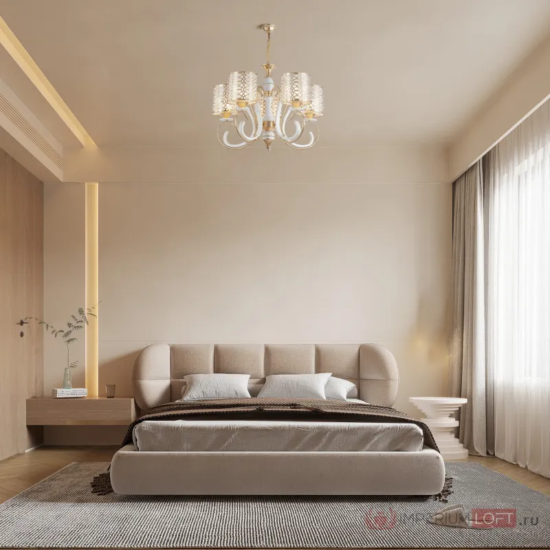 Люстра подвесная Arte Milano Florentia-1237 301237/5 Wh/Gd от ImperiumLoft