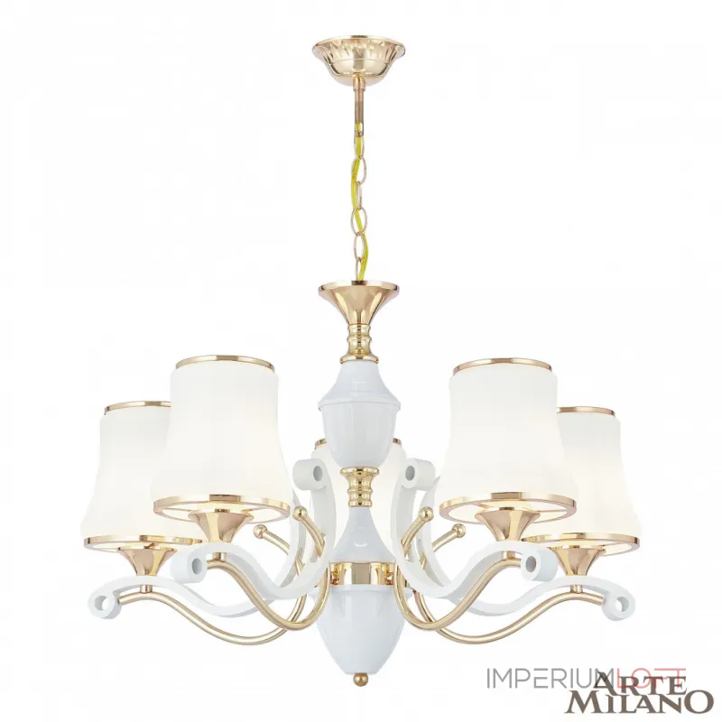 Подвесная люстра Arte Milano Florentia-3987 303987/5 Wh/Gd Подвесная люстра Arte Milano Florentia-3987 303987/5 Wh/Gd