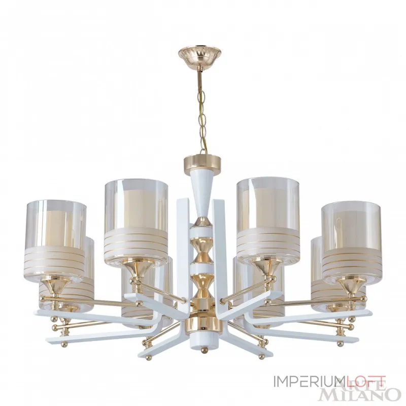 Подвесная люстра Arte Milano Florentia-6087 306087/8 Wh/Gd Подвесная люстра Arte Milano Florentia-6087 306087/8 Wh/Gd