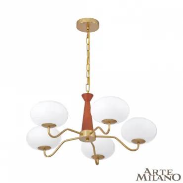 Подвесная люстра Arte Milano AM-Napoli 310166/D680/5 BS/WD Подвесная люстра Arte Milano AM-Napoli 310166/D680/5 BS/WD