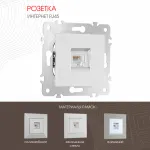 Розетка интернет RJ45 203.45-1.silver