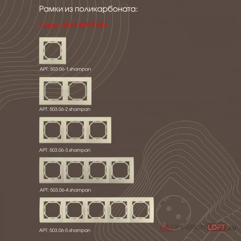 Вывод кабеля 206.49-1.shampan от ImperiumLoft
