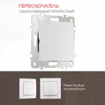 Переключатель одноклавишный перекрёстный, 10AX 250V 206.34-1.silver от ImperiumLoft