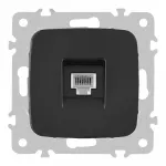 Розетка телефонная, RJ11 205.51-1.black от ImperiumLoft